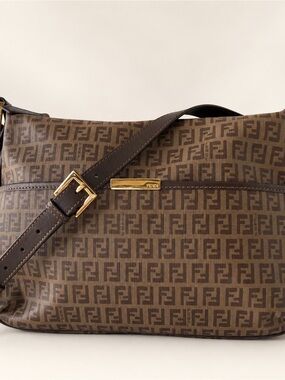 Fendi Zucca Zucchino 8BT206-FB5 Shoulder Messenger Bag Authenticated